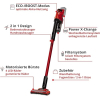 Einhell TE-SV 18 Li-Solo Power X-Change Akku-Stielstaubsauger (Li-Ion, 18 V, beutelloser Akku-Staubsauger, 0,6 L Auffangbehälter, Zyklon-Technologie, 3-fach-Filtersystem), Rot/Schwarz
