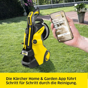 Очисник високого тиску Kärcher K 5 Premium Power Control Flex Home, тиск: макс. 145 бар, витрата: 500 л/год, площа: 40 м²/год, вага: 13,9 кг, гнучкий шланг високого тиску, очищувач бруду, струменевий фурманок.