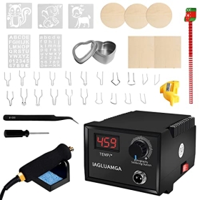 Lötkolben-Set für Pyrographie, 60 W LCD-Holzbrenner