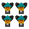 Wolfcraft Set for “Serraggio Ad Angle Retto” I 8626000 I 4 Morsetti Pro Giunzioni ES 22, Invalid Aiuto for Avvitare o Incollare Ad Angles Di 90°