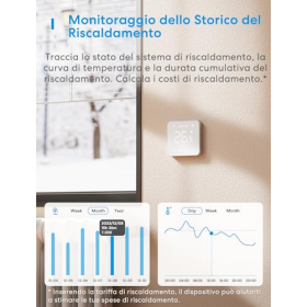 Termostato WiFi Meross, termostato inteligente para caldera, cronotermostato, termostato de pared inteligente compatible con Apple HomeKit, Alexa y Asistente de Google, función de programación, pantalla táctil LED digital