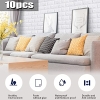 newgulzar 3D Wallpaper Wall Panels Self-Adhesive 10 Pieces Brick Waterproof Wallpaper Wall Stickers Foam Wallpaper 35 x 38.5 cm for Kitchen Living Room Bedroom Children's Room (White)