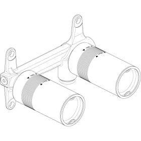Mezclador de lavabo empotrado Ideal Standard, mezcla de materiales, tamaño mediano