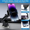 FINIBO Handyhalterung, 3 in 1 Handy Halterung Auto Saugnapf & Lüftung, Verstellbarer Winkel 360° Drehbar, für Auto, KFZ Kompatibel mit iPhone Samsung Huawei Xiaomi usw