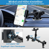 FINIBO Handyhalterung, 3 in 1 Handy Halterung Auto Saugnapf & Lüftung, Verstellbarer Winkel 360° Drehbar, für Auto, KFZ Kompatibel mit iPhone Samsung Huawei Xiaomi usw