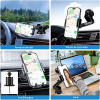 FINIBO Handyhalterung, 3 in 1 Handy Halterung Auto Saugnapf & Lüftung, Verstellbarer Winkel 360° Drehbar, für Auto, KFZ Kompatibel mit iPhone Samsung Huawei Xiaomi usw