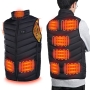 TsunNee Thermal Vest for Men and Women, USB Electric Vest, 3 Adjustable Positions, 9 Heating Zones, Heated Jacket, Washable in Winter (as8, alpha, XX_L, 3X_L, regular, black, XXL)