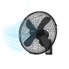 Cecotec - Wall fans EnergySilence 4500 Power Wall Control Black, 50W, 30 cm, 4 aerodynamic blades, LED screen, 3 speeds, up to 8 hours timer, automatic oscillation