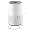 Philips Luftreiniger 600 Series, Ultraleise und energieeffizient für Allergiker, HEPA-Filter entfernt 99,97 Prozent der Schadstoffe, Für Räume bis 44 m², App-gesteuert, Weiß (AC0650/10)
