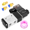 ERGAOBOY 1/4" BSP 12V Electric piloted electric coil with unique coil with 3-way connection with 2 positions (3V210-08).