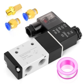 ERGAOBOY 1/4" BSP 12V Électrovanne électrique pilotée à bobine unique avec connexion 3 voies à 2 positions (3V210-08). : Amazon.fr: Commerce, Industrie et Science