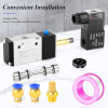ERGAOBOY 1/4" BSP 12V Electric piloted electric coil with unique coil with 3-way connection with 2 positions (3V210-08).
