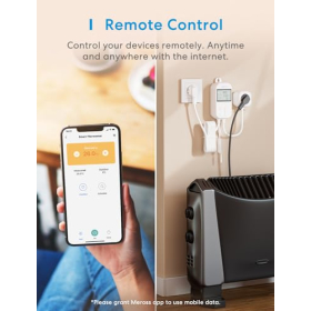Meross - Termostato inteligente con toma WiFi para Apple HomeKit, Alexa y Google Home, 16A, para invernaderos, cervecerías y cría