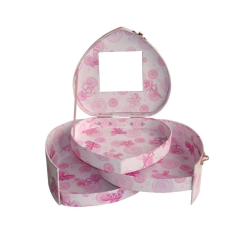 Alevar Cofanetto Portagioie Bambina Scatola per Gioielli Cuore 3 Scomparti, формат 12x10,5x8 см, Fantasia Casuale