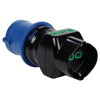 FANTON 78090-E Промышленный адаптер, Spina 2P+E 16A 200-250V 6h IP44, 2 итальянских Bipasso Pres 2P+E 16A