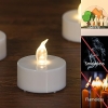 Velas LED TEECOO, 100 piezas de velas LED de té CR2032, velas a batería, velas de té sin llama sin fragancia, velas votivas LED, velas de té románticas