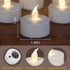 Velas LED TEECOO, 100 piezas de velas LED de té CR2032, velas a batería, velas de té sin llama sin fragancia, velas votivas LED, velas de té románticas
