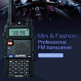 Двухдиапазонная радиостанция BAOFENG BF UV-5R мощностью 8 Вт, черный