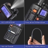 BAOFENG BF UV-5R 8-ватний дводіапазонний радіо вкл. Повний комплект, чорний