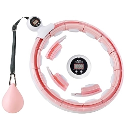 JoyGeek Hula Hoop Adults, 16 Knots Smart Hula Hoop Quiet with Weight Ball [110cm], Hullahub Hoop for Losing Weight, Fitness Hula Hoop with Ball