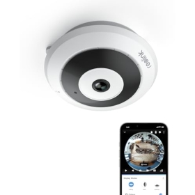 Reolink Fisheye – 2K+ CCTV-Kamera für den Innenbereich mit 360°-Panorama, 6 MP, Zwei-Wege-Audio und IR-Nachtsicht