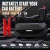GREPRO Starthilfe-Powerbank (bis zu 10,0 l Benzin, 8,0 l Diesel), Auto-Starthilfe-Powerbank für 12-V-Starthilfe, 3000 A tragbares Starthilfegerät mit USB-Quick-Charge-3.0-Anschlüssen