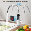 Grifo eléctrico de acero inoxidable 230 V, kyaaoayo grifo eléctrico con calentador de agua grifo de cocina giratorio de 360 ° con calentador de agua instantáneo para cocina [Clase de eficiencia energética A]