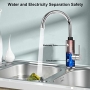 Electric faucet stainless steel 230V, kyaoayo electric faucet with instant water heater 360° rotatable kitchen faucet with instant water heater for kitchen [energy class A]