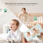 BOIFUN 2K HD Babyphone mit App, Dual-Kameras, geteiltem Bildschirm, PTZ, Tracking und Temperatur-/Luftfeuchtigkeitsmessung