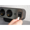 Brennenstuhl Estilo double-sided table extension cable with on/off switch and surge protection
