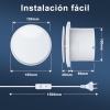 SBONNI 100 mm Badezimmer-Abluftventilator mit Schalter – 12 W, 130 m³/h, Luftabzug