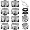Honyear 10 pieces faucet strainer M24, faucet aerator attachment external thread, mixing nozzle insert with stainless steel filter and chrome-plated mixing nozzle key for faucets