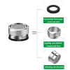 Honyear 10 pieces faucet strainer M24, faucet aerator attachment external thread, mixing nozzle insert with stainless steel filter and chrome-plated mixing nozzle key for faucets