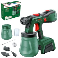 Pulverizador de pintura inalámbrico Bosch AdvancedSpray 18V-500 con batería de 4 Ah: para trabajos de pintura rápidos y de alta calidad