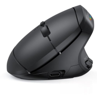 MEETION Ergonomic Mouse, Wireless Mouse, Bluetooth Vertical Rechargeable Mice, 4 Adjustable DPI 2400, Bluetooth 5.2+5.2+USB Mouse for Windows/Mac