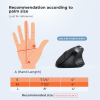 Ergonomic Mouse, Wireless Mouse, Bluetooth Vertical Rechargeable Mice, 4 Adjustable DPI 2400, Bluetooth 5.2+5.2+USB Mouse for Windows/Mac