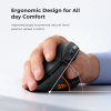 Ergonomic Mouse, Wireless Mouse, Bluetooth Vertical Rechargeable Mice, 4 Adjustable DPI 2400, Bluetooth 5.2+5.2+USB Mouse for Windows/Mac