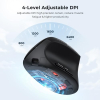 Ergonomic Mouse, Wireless Mouse, Bluetooth Vertical Rechargeable Mice, 4 Adjustable DPI 2400, Bluetooth 5.2+5.2+USB Mouse for Windows/Mac