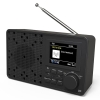 Радіо DAB, радіо LFF DAB Plus, цифрове радіо DAB, цифрове радіо з Bluetooth, маленьке радіо з розеткою, кухонне радіо FM-радіо DAB на батарейках, радіо з кольоровим дисплеєм 2,4 дюйма, чорний