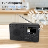 Радіо DAB, радіо LFF DAB Plus, цифрове радіо DAB, цифрове радіо з Bluetooth, маленьке радіо з розеткою, кухонне радіо FM-радіо DAB на батарейках, радіо з кольоровим дисплеєм 2,4 дюйма, чорний