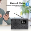 Радіо DAB, радіо LFF DAB Plus, цифрове радіо DAB, цифрове радіо з Bluetooth, маленьке радіо з розеткою, кухонне радіо FM-радіо DAB на батарейках, радіо з кольоровим дисплеєм 2,4 дюйма, чорний