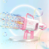 Sarah Bubble Gun Boom (Rocket) Launcher, Bubble Machine for Kids, Gun with Light, Bazooka Bubble Gun for Adults, Indoor Outdoor Toy Gift, Birthday Bubble Machine