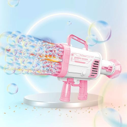 Sarah Bubble Gun Boom (ракета) Пусковая установка, Машина для мыльных пузырей для детей, Пистолет со светом, Пистолет-базука для мыльных пузырей для взрослых, Игрушка в подарок для использования в помещении и на улице