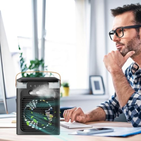 Ventilador rociador de agua de mano Xasbseulk, ventilador rociador de agua | Ventilador de aire acondicionado USB, ventilador de escritorio