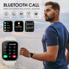 WeurGhy Smartwatch für Männer und Frauen, 1,85 Zoll, Bluetooth-Digitaluhr mit Herzfrequenzmesser, Schlafmonitor, Schrittzähler, 112+ Sportmodi, Aktivitätsarmband für Android iOS