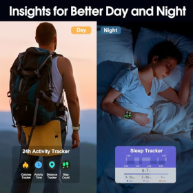 WeurGhy Smart Watch for Men Women 1.85 inch Bluetooth Digital Watch with Heart Rate Monitor Sleep Monitor Pedometer 112+ Sports Modes Activity Bracelet for Android iOS