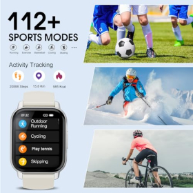 WeurGhy Smart Watch for Men Women 1.85 inch Bluetooth Digital Watch with Heart Rate Monitor Sleep Monitor Pedometer 112+ Sports Modes Activity Bracelet for Android iOS