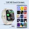 WeurGhy Smartwatch für Männer und Frauen, 1,85 Zoll, Bluetooth-Digitaluhr mit Herzfrequenzmesser, Schlafmonitor, Schrittzähler, 112+ Sportmodi, Aktivitätsarmband für Android iOS