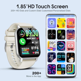 WeurGhy Smart Watch for Men Women 1.85 inch Bluetooth Digital Watch with Heart Rate Monitor Sleep Monitor Pedometer 112+ Sports Modes Activity Bracelet for Android iOS
