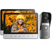 TMEZON Video Door Intercom 4-wire, Door Intercom with Camera